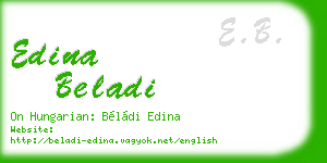 edina beladi business card