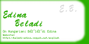 edina beladi business card